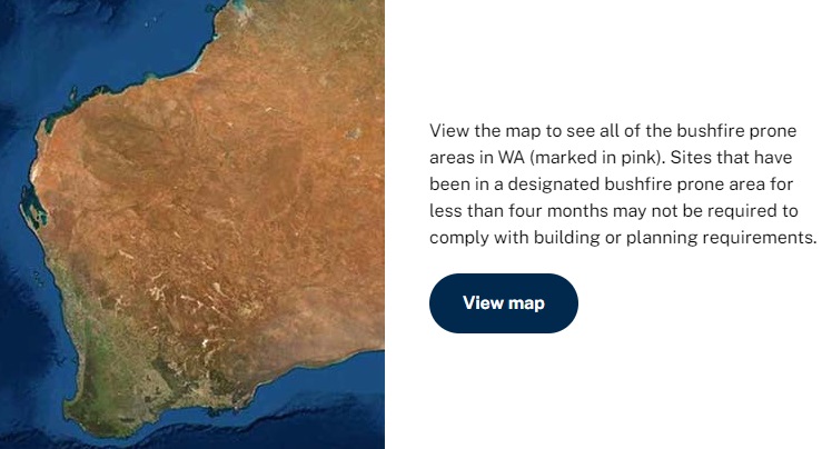 DFES Bushfire Prone map