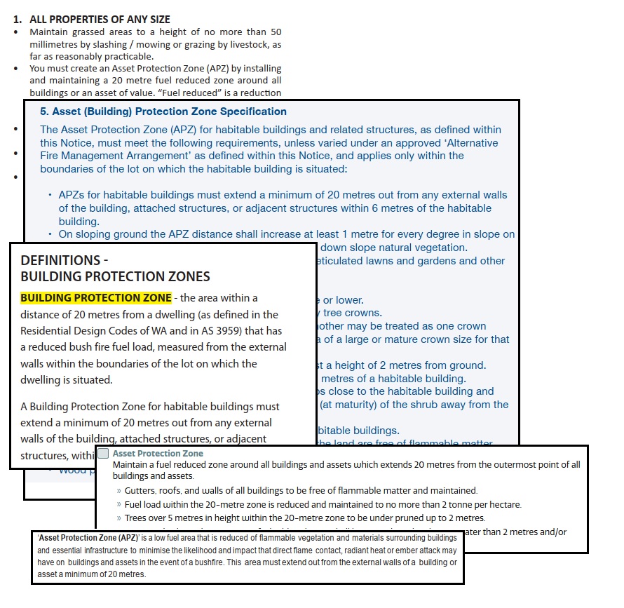 APZ requirements